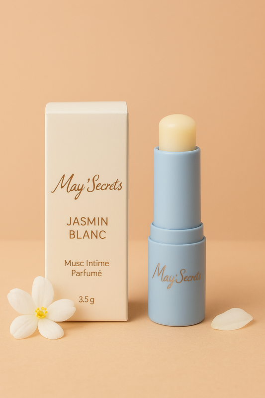 Musc Jasmin Blanc – Stick Intime Parfumé May’Secrets ✨