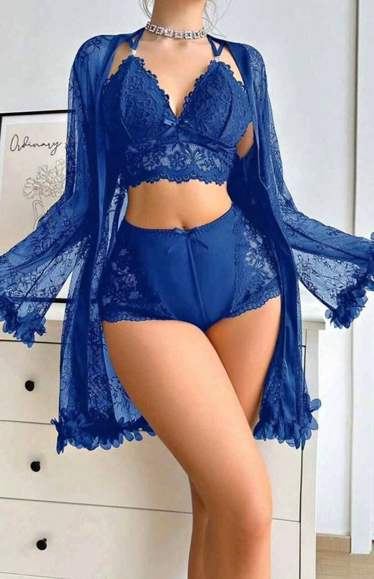 ✨ Ensemble lingerie 3 pièces en dentelle