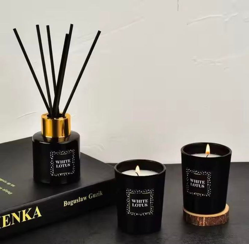 ✨ Coffret bougie & diffuseur parfumé – Élégance et bien-être