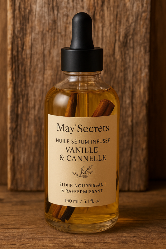 Huile Sérum Infusée Vanille & Cannelle | Élixir Gourmand & Raffermissant