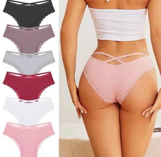 Culotte Brésilienne en Coton et Dentelle