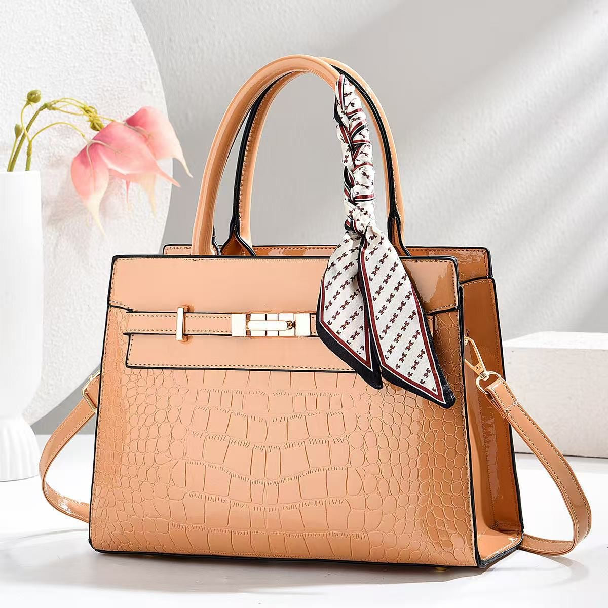 Sac à Main Femme Luxe Effet Croco