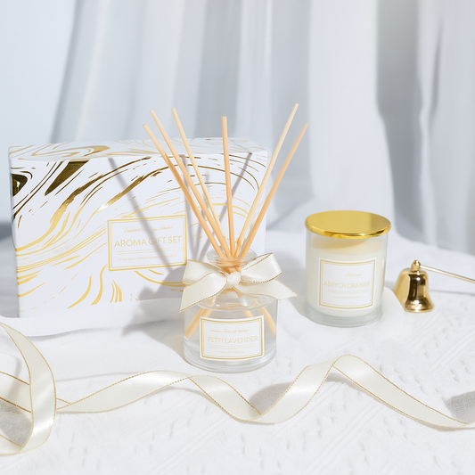 ✨ Coffret bougie & diffuseur parfumé – Élégance et bien-être