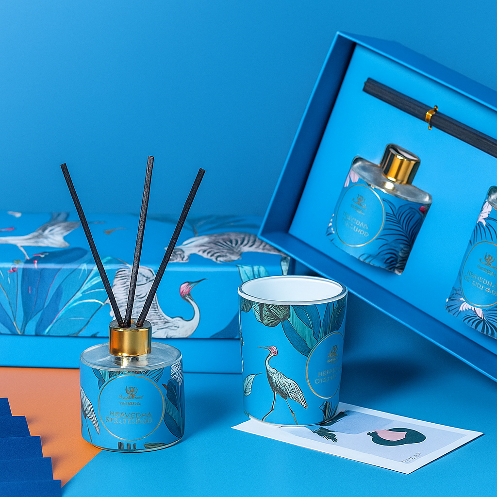 ✨ Coffret bougie & diffuseur parfumé – Élégance et bien-être