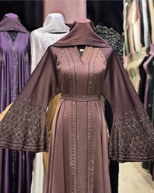 Abaya fluide élégance perlée | Chic & modest fashion