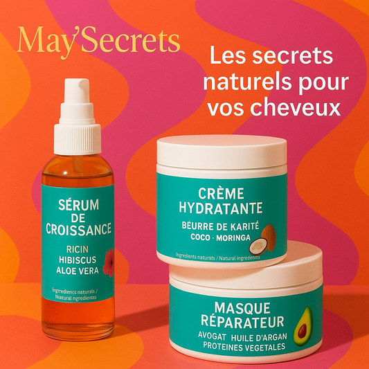 Coffret Capillaire Naturel – Sérum de Croissance, Crème Hydratante & Masque Réparateur |