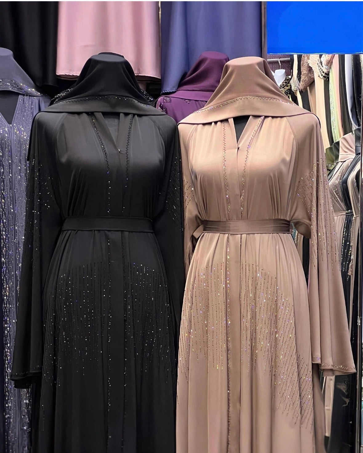 Abaya fluide élégance perlée | Chic & modest fashion