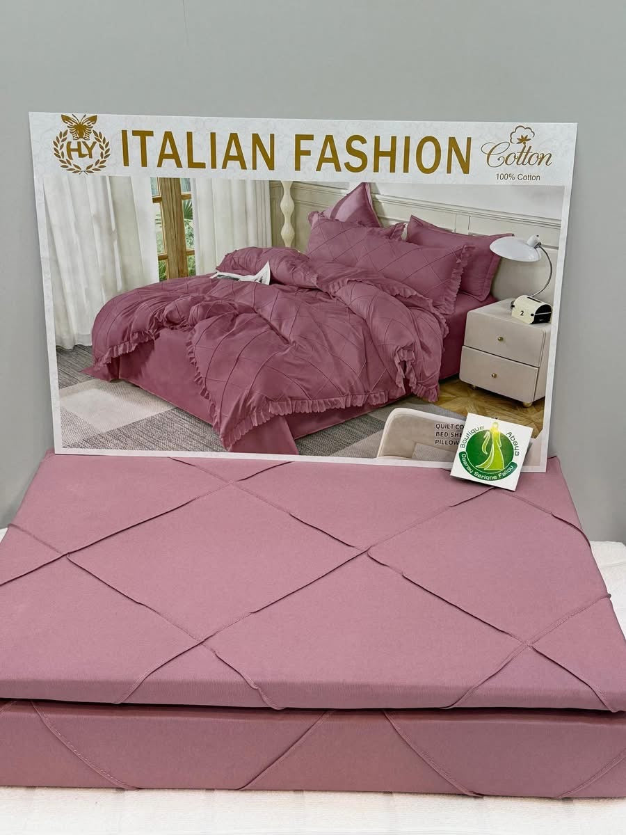 Parure de Lit Italian Fashion – 100% Coton Premium