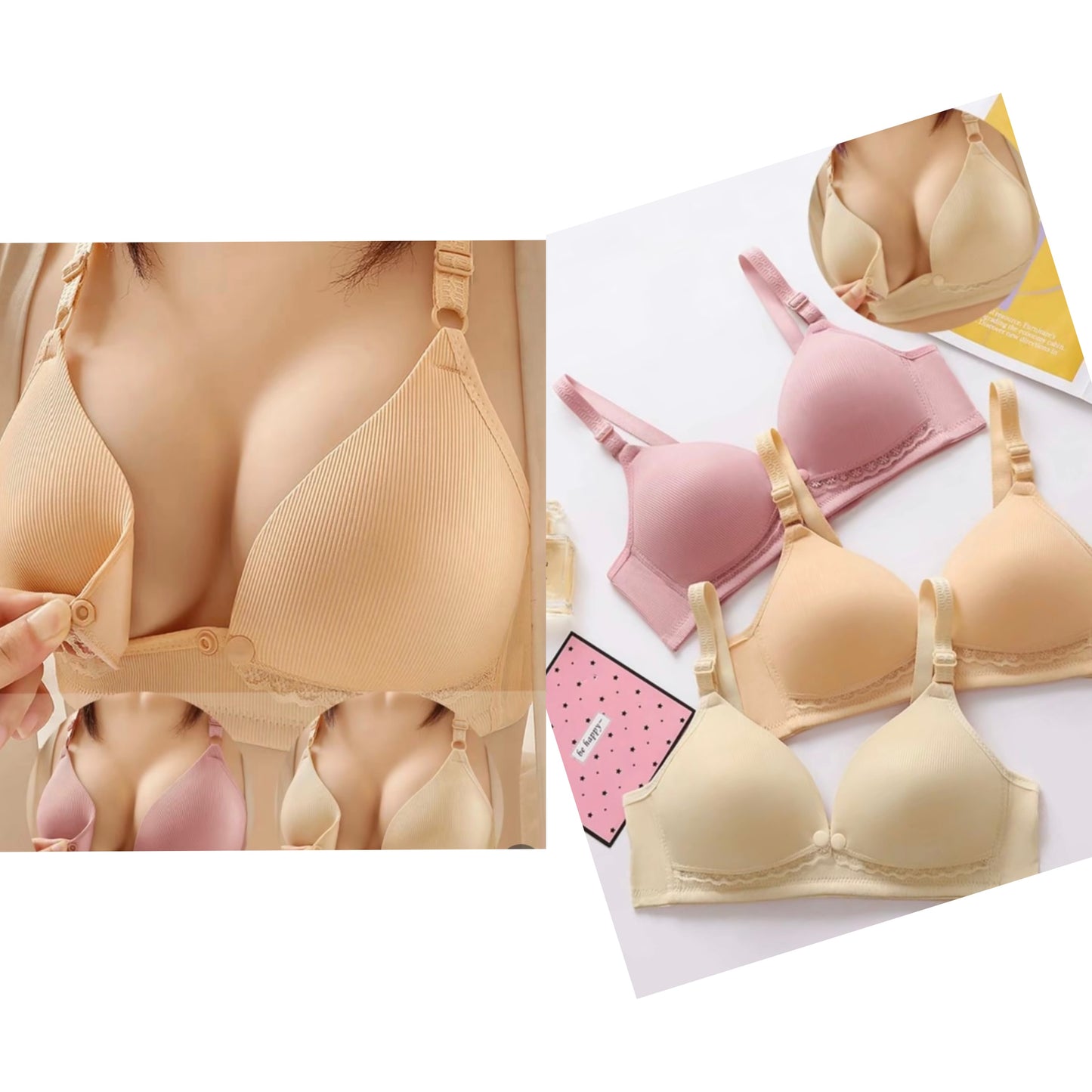 Soutien-gorge d'allaitement et de maternité sans armature