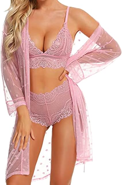 ✨ Ensemble lingerie 3 pièces en dentelle