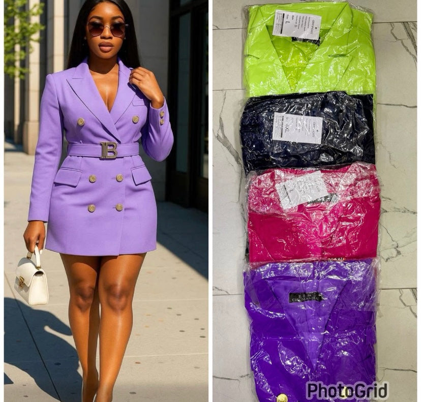 Robe Blazer Haut Standing – Coupe Tailleur Féminine