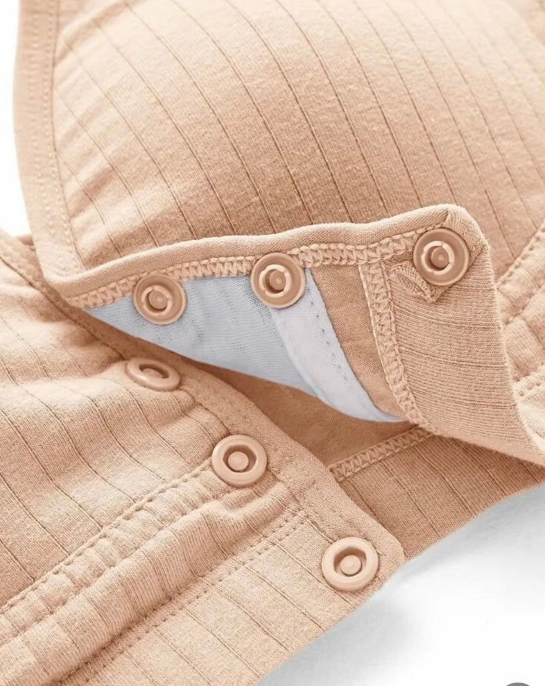 Soutien-gorge de Maternité et d'Allaitement avec Boutons à l'Avant