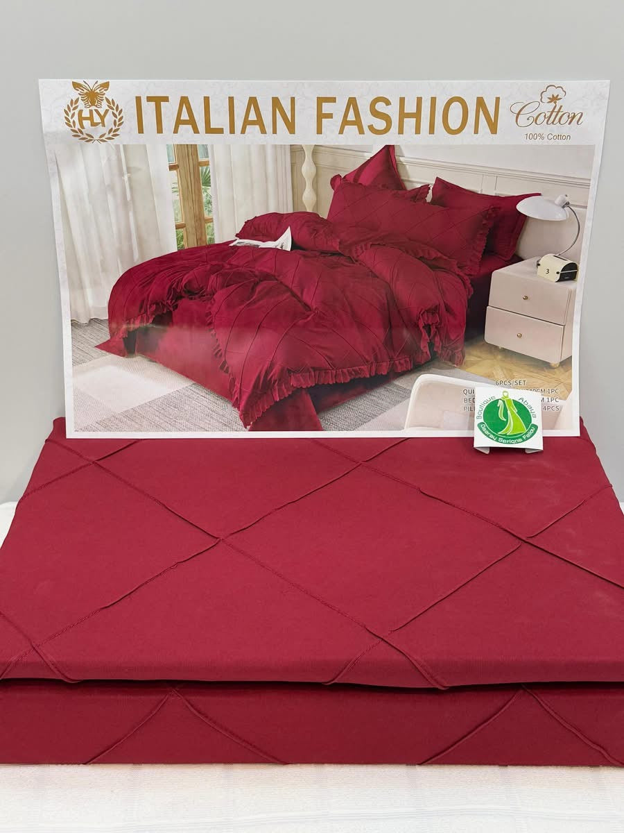 Parure de Lit Italian Fashion – 100% Coton Premium