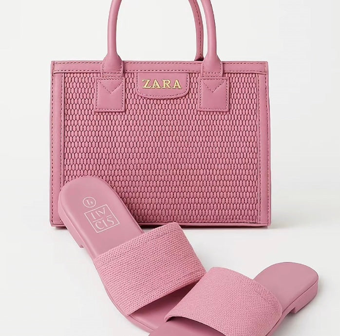 Ensemble Chic Sac Structuré & Claquettes Minimalistes – Style Élégant au Quotidie