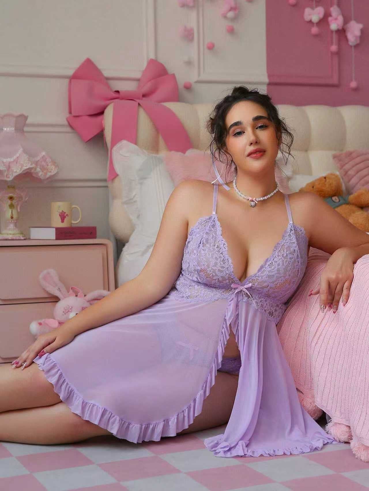 ✨ Nuisette Dentelle Deux Pièces – Nouvelle Collection ✨