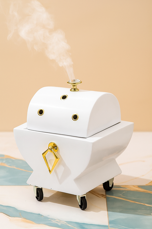 Encensoir design moderne à roulettes – Finition élégante et fumée apaisante