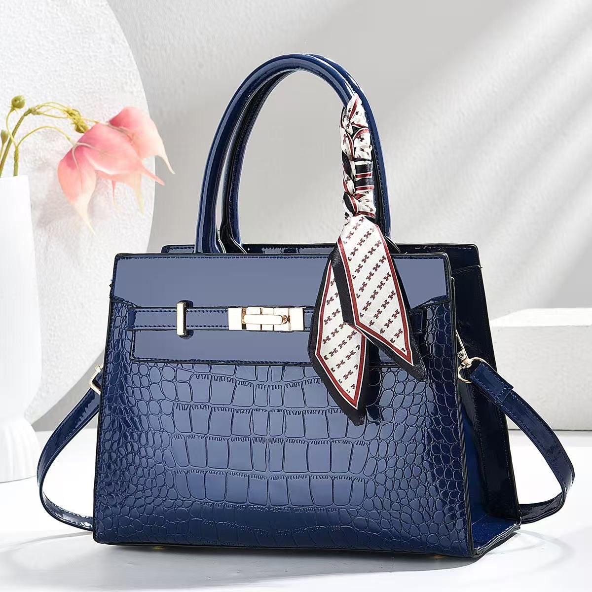 Sac à Main Femme Luxe Effet Croco