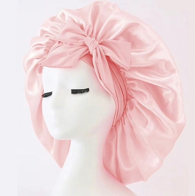 Bonnet en Satin avec Attache – Protection Nuit & Soin des Cheveux