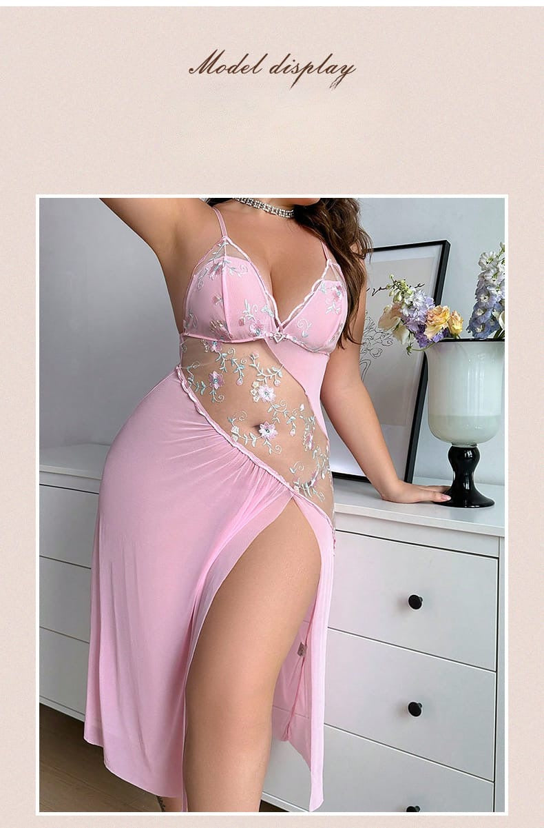 💕 Nuisette sensuelle à dentelle florale – May’Secrets