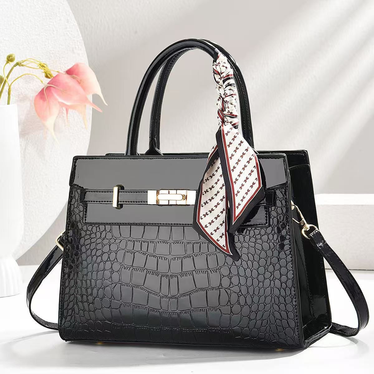 Sac à Main Femme Luxe Effet Croco
