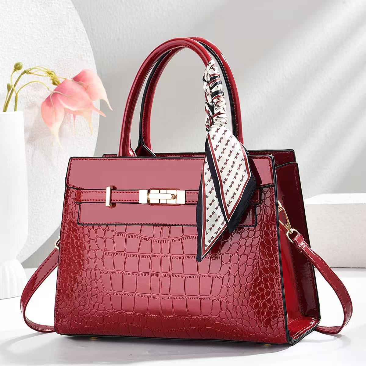 Sac à Main Femme Luxe Effet Croco